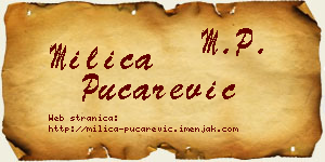 Milica Pucarević vizit kartica